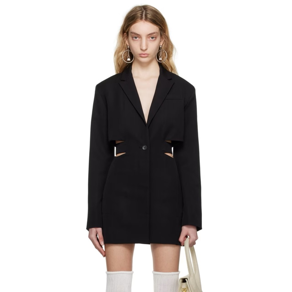 JACQUEMUS
Black Le Papier 'La Robe Bari' Minidress sz 46 (XL)